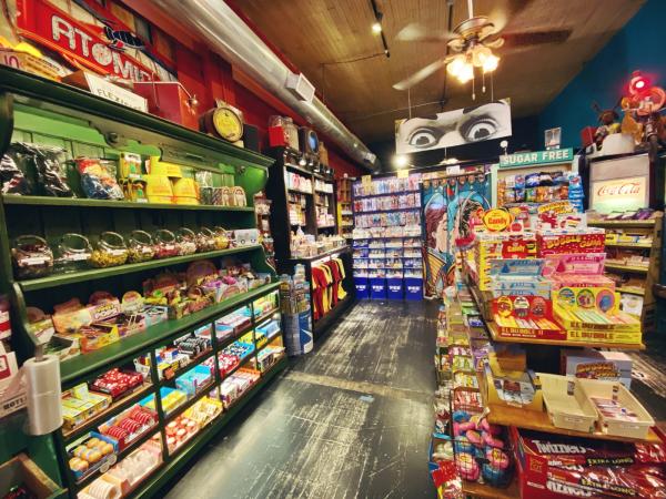 Interior view of Atomic Candy in Denton, TX