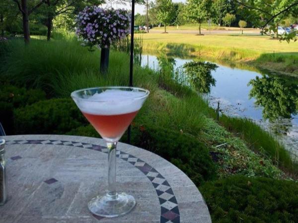 Matt the Miller's Patio Table with martini