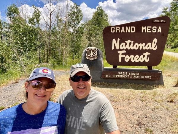 Couple at Grand Mesa National Forest