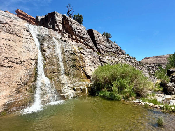 Waterfall on Big Dominguez Canyon Trail