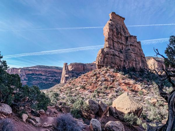 View of Independence Monument in Monument Canyon