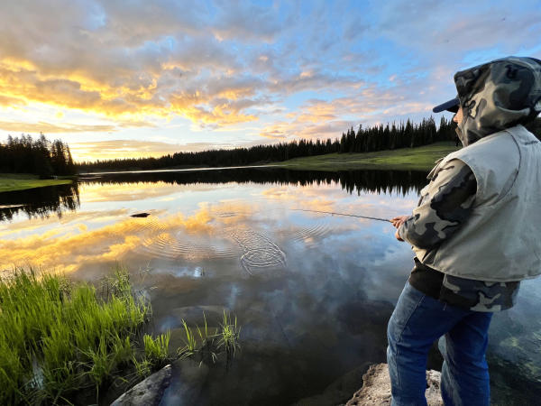 Person Fly Fishing on the Grand Mesa