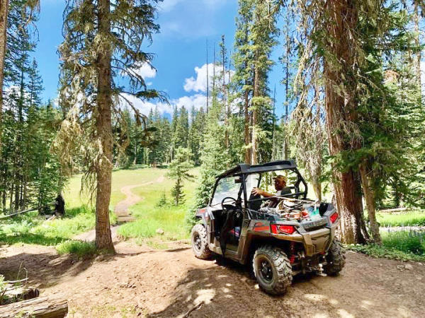 ATV on the Grand Mesa with a person inside