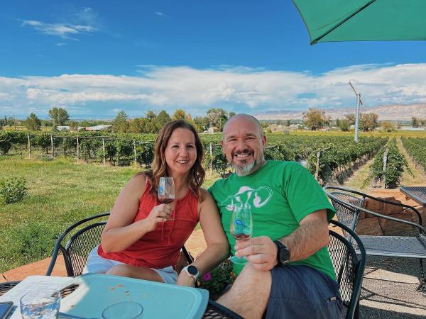 Couple Sipping on Wine at Whitewater Hill