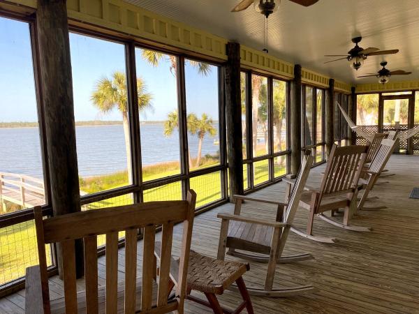 back porch on Grove Indian Pass
