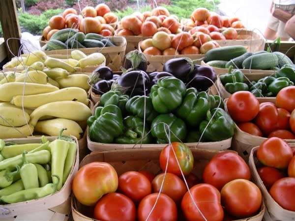 Display of various vegetables