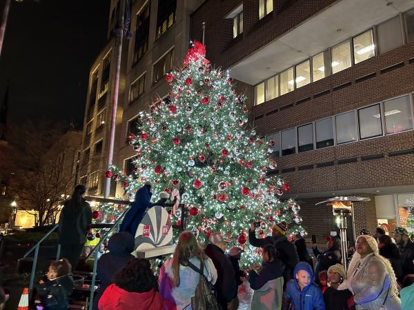 Christmas Tree Lighting in front of the City Government Center in Harrisburg, Pennsylvania