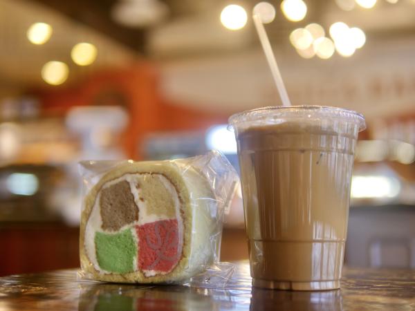 Shilla Bakery - Rainbow Rice Cake and Korean Iced Coffee