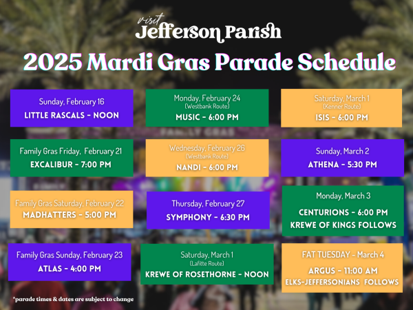 2025 Parade Schedule