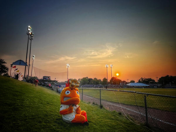 Sunset at Kenosha Kingfish game at Simmons Field