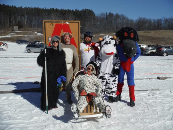 Team picture of one of the 2019 Human Dog Sled race teams