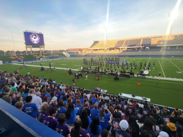 McKinney ISD Stadium during DCI event - July 26, 2022