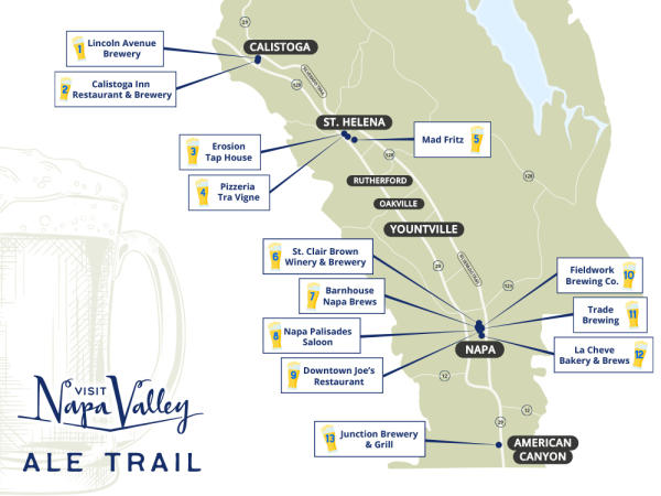 napa valley ale trail map