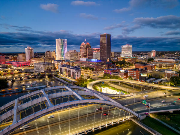Downtown Rochester at Night