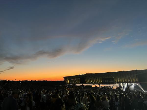 Sunset during a concert at St. Joes Amp