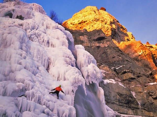 Bridal Veil Falls Ice Climber