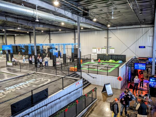 Overview of Sawmill Trampoline Park