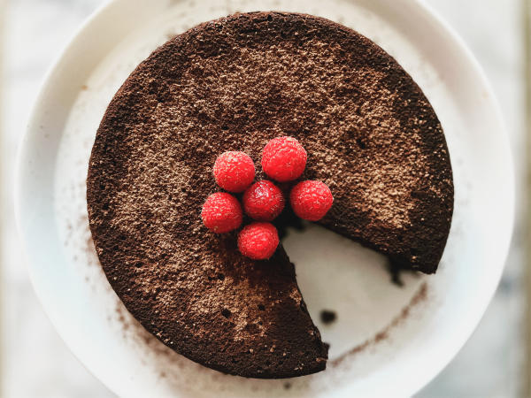 Flourless chocolate cake from Lange Estate Winery