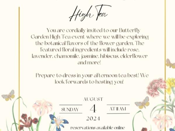Butterfly Flower Garden High Tea