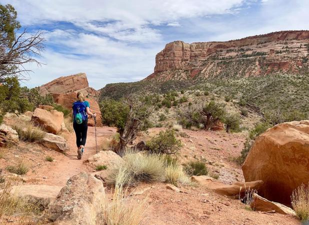 Girl hiking in the Colorado National Monument
