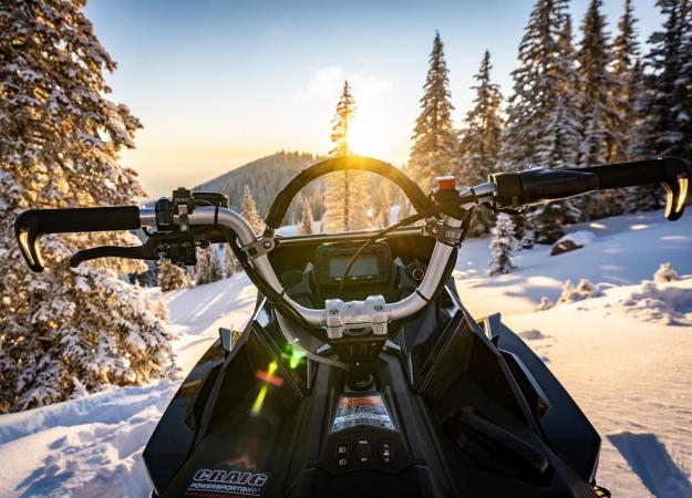 Snowmobile at Sunrise on the Grand Mesa