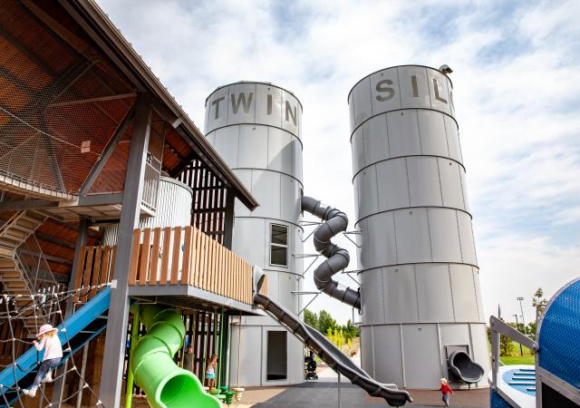 Twin Silo Park Slides