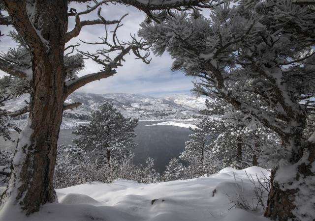 Horsetooth Winter Snow In Fort Collins, CO