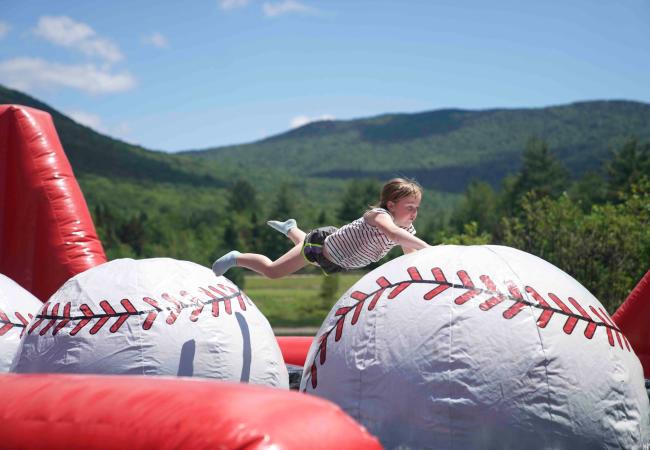 Waterville Valley Recreation Department - 4th of July Carnival (Girl Leaping)