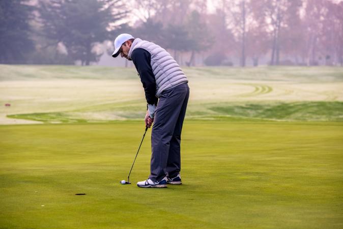 Two Golfers playing a round