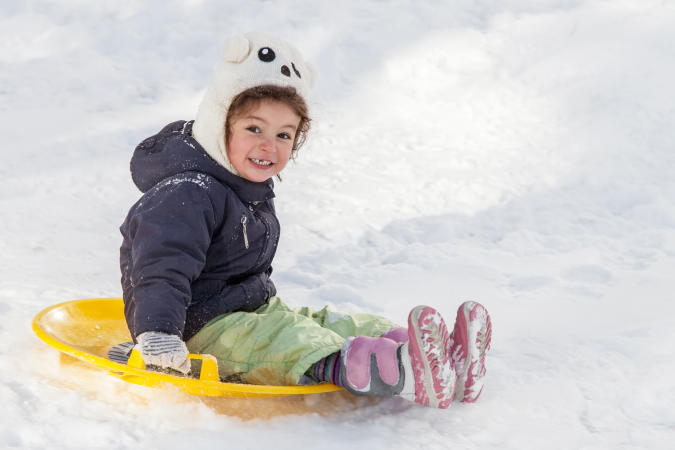 Small Girl Sledding