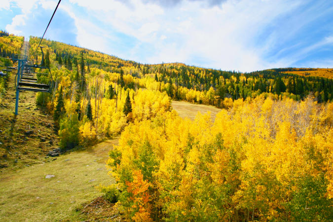 View of Fall on the Grand Mesa from Powderhorn's Chair Lift