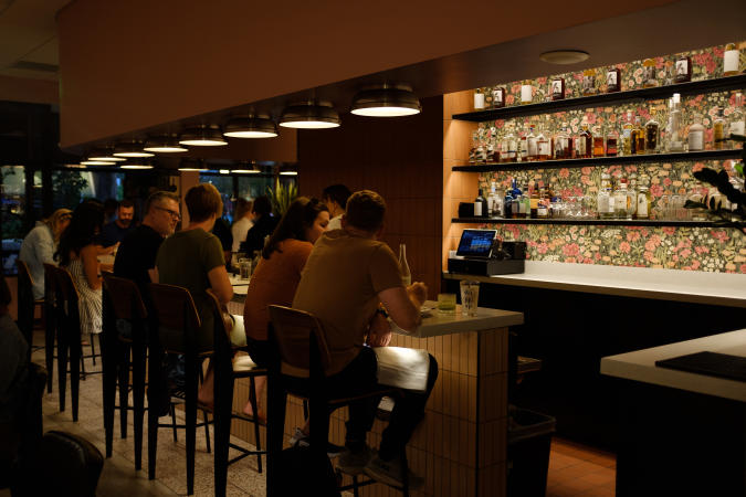 People at the Bar at Bin 707 Foodbar