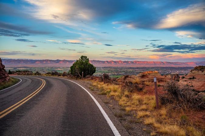 Sunset View from Rim Rock Drive in Colorado National Monument