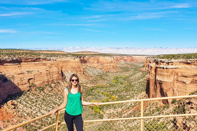 Woman at Overlook on Colorado National Monument