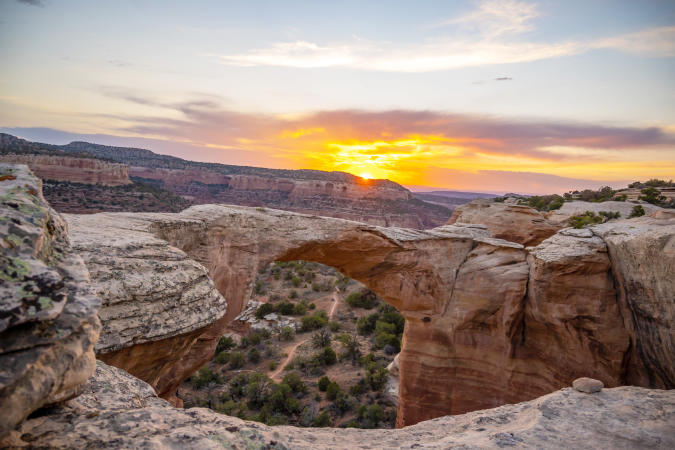 Sunset over Rattlesnake Arches