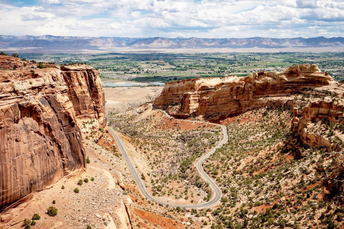 View of Rim Rock Drive in Colorado National Monument
