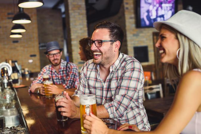 Picture of People Laughing in a Bar