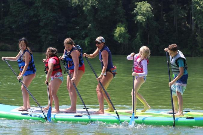 Paddleboarding fun at Blue Marsh Lake