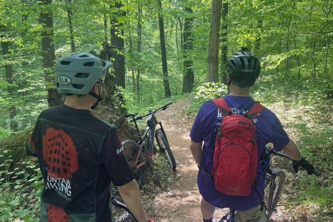 BAMBA members on a local bike trail