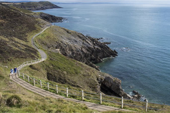 The Langland Bay stretch of Wales Coast path.