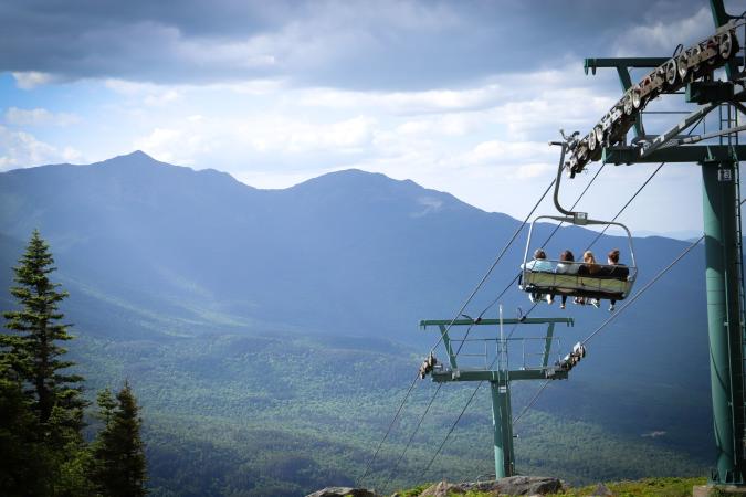 Wildcat Mountain Chairlift (looking west towards Presidential Range)