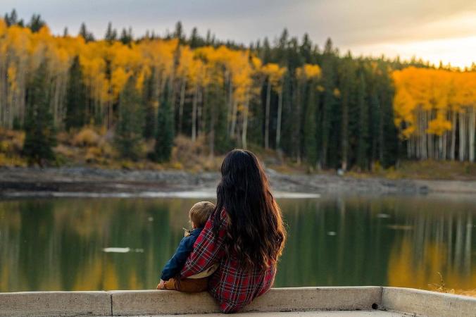Mom and Child on Grand Mesa