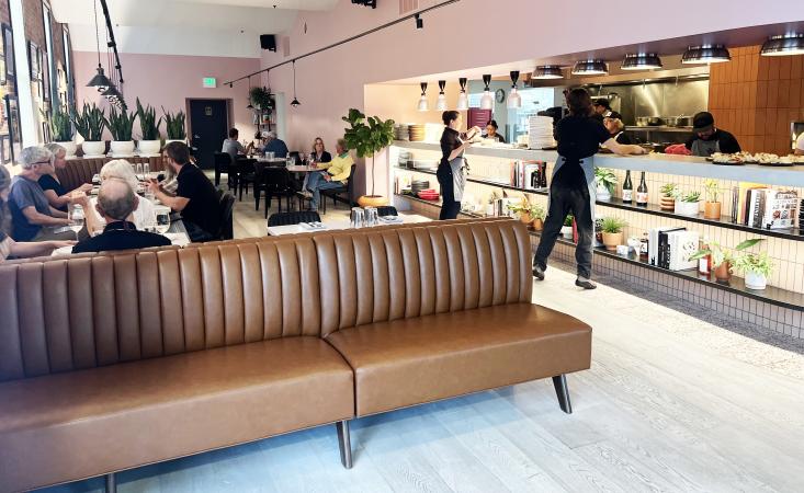 Inside Bin 707 Foodbar with Patrons Dining