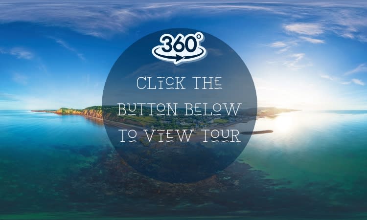 Sidmouth image with a text over saying click below button to view our tour