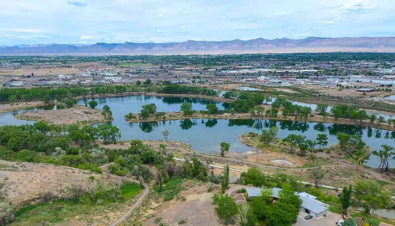 Aerial Image of Connected Lakes