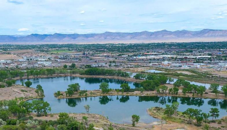 Aerial Image of Connected Lakes