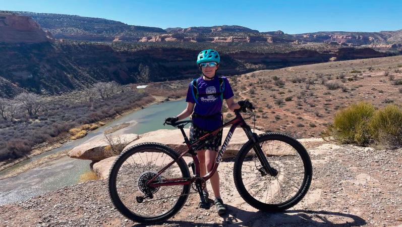 Person Posing on Kokopelli Trails