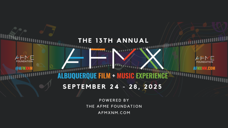 A graphic promoting the 2025 Albuquerque Film and Music Experience,