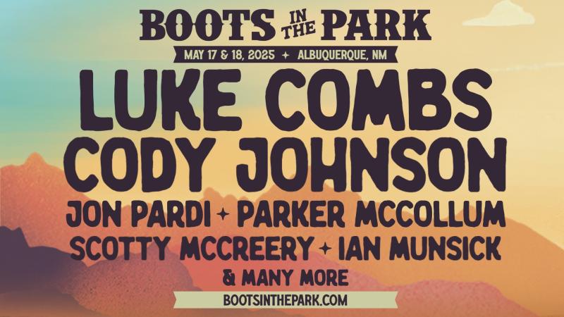 The lineup for the Boots in the Park music festival happening May 17-18 in Albuquerque.