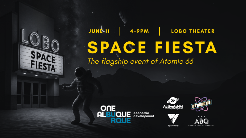 A promotional image for Space Fiesta 2025 during Atomic 66.
